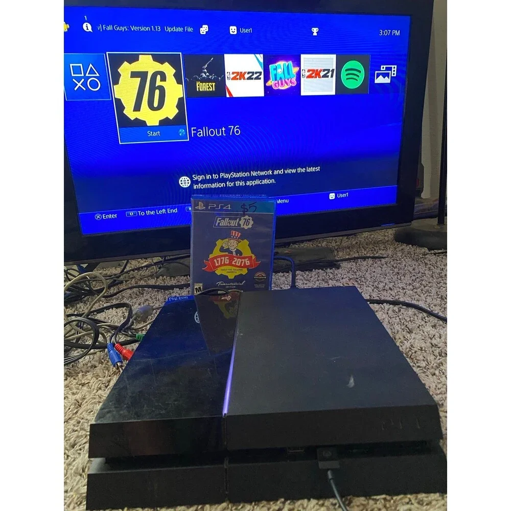 PlayStation 4 Black Console Sony PS4 500Gb Low Firmware V9.6 CUH-1215 W Control